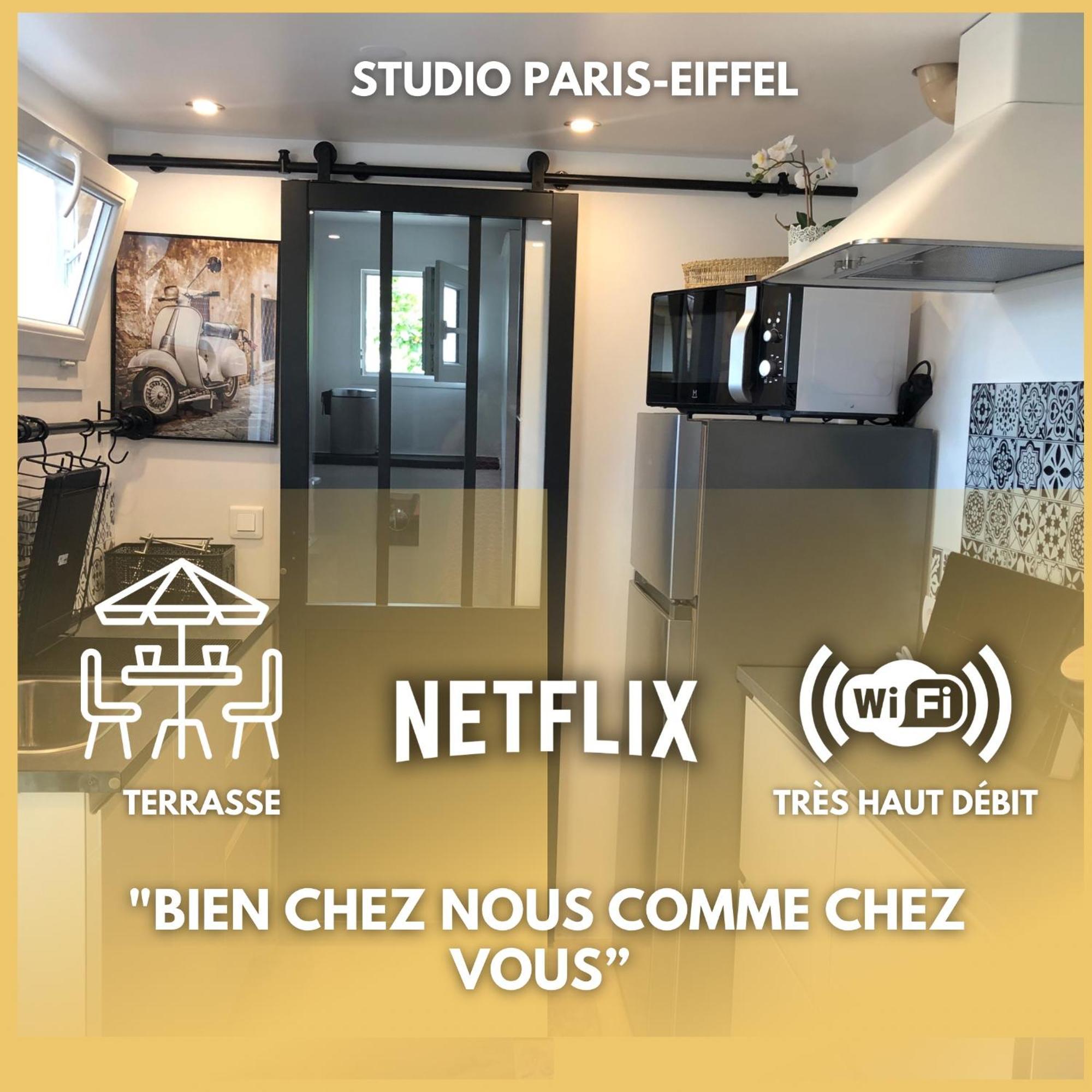 Paris-Eiffel, Bienvenue -Terrasse -Netflix Apartment Pantin Exterior photo